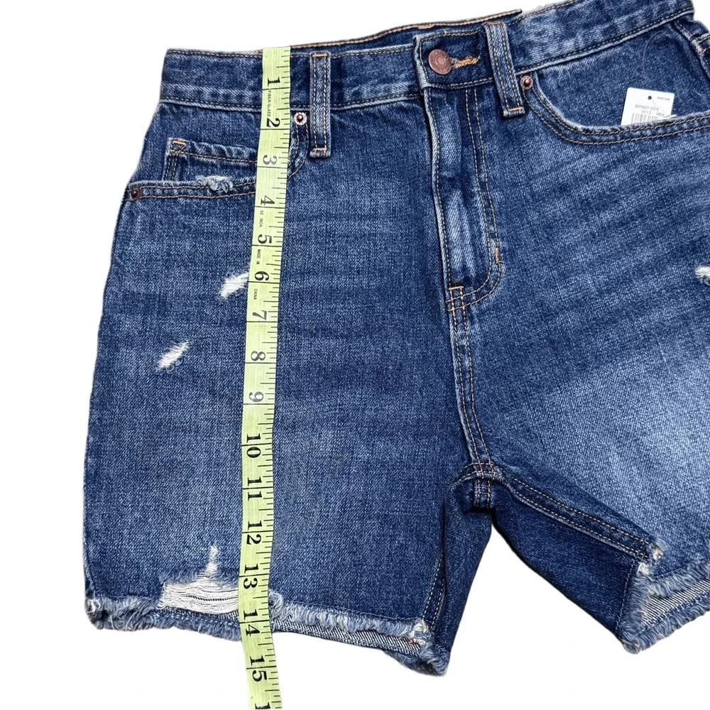 Old Navy High-Rise Slouchy Straight Distressed Denim Shorts Girl Size 12